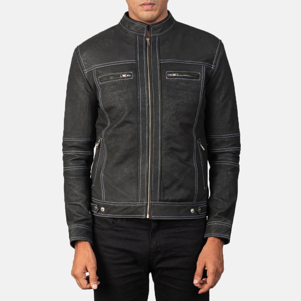 Youngster Black Distressed Leather Jacket