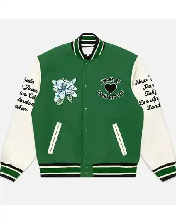 arhartt WIP x Awake NY Green Varsity Jacket