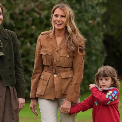 melania-trump-brown-leather-jacket