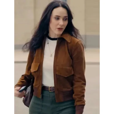 superman-rachel-brosnahan-brown-suede-jacket