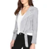 the-sex-lives-of-college-girls-midori-francis-grey-suede-jacket