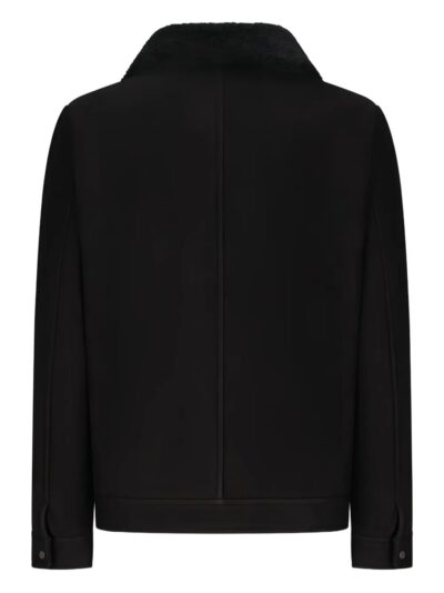 unisex black and Camel Suede Jacket for Men with Zip & Pockets black