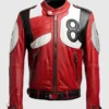 8 Ball Pool Billiard Cue Men’s Bomber Leather Jacket