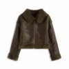 Alpine Faux Shearling Collar Oversized Jacket