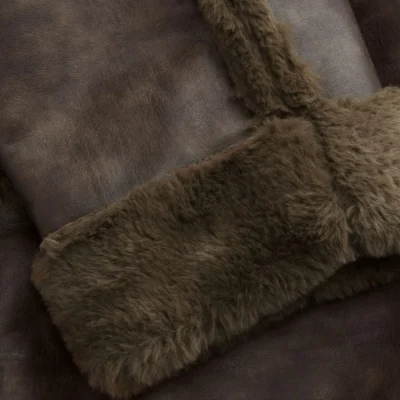 Alpine Faux Shearling Collar Oversized Jacket