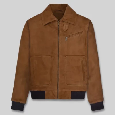 Armie Hammer Brown Leather Jacket Men