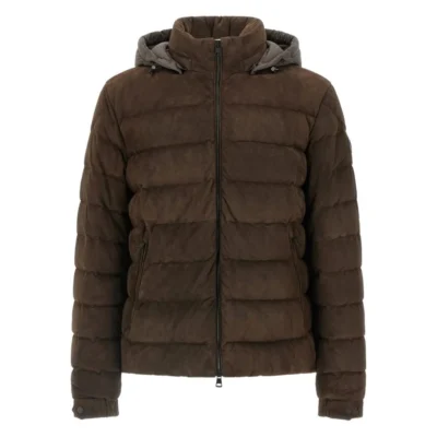 Arneb Puffer Quilted Suede Jacket