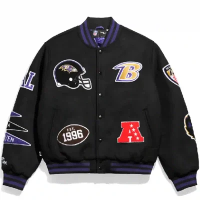 Black Bomber Baltimore Ravens Jacket