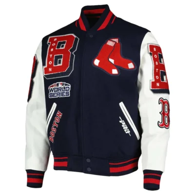 Boston Red Sox Varsity Mash-Up Navy & White Jacket
