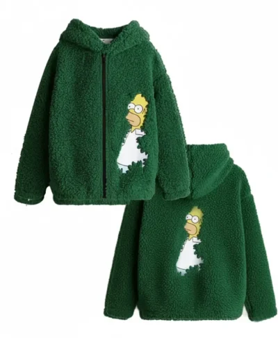 Bush Scene Homer Simpson Hoodie Jacket