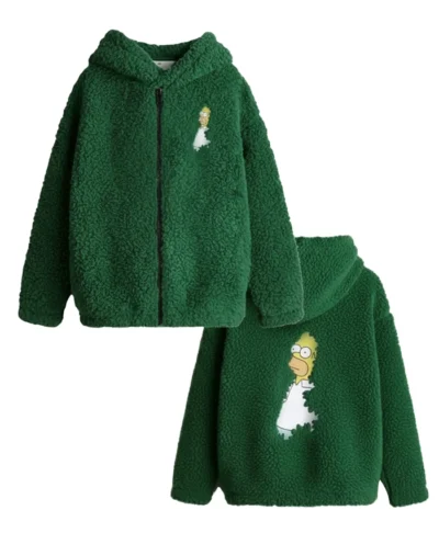 Bush Scene Homer Simpson Hoodie Jacket