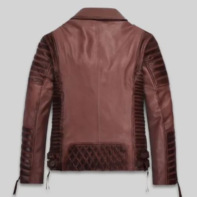 Charles Rugged Burnt Maroon Leather Jacket