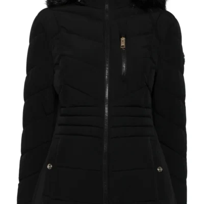 Chevron Black Puffer Jacket