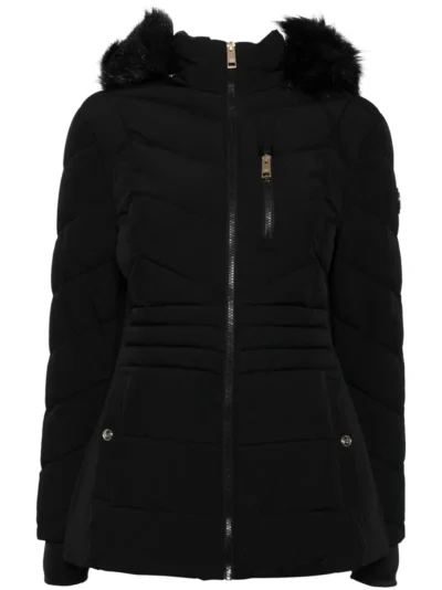 Chevron Black Puffer Jacket