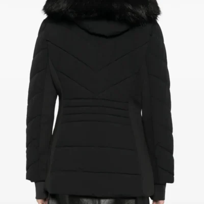 Chevron Black Puffer Jacket