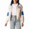 Chicago Cubs Cream Zip-Up Track Jacket