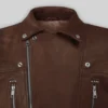Dauntless Heritage Spanish Brown Leather Biker Jacket