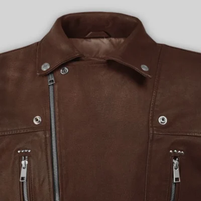 Dauntless Heritage Spanish Brown Leather Biker Jacket