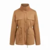 Faux Shearling Collar Longline Oversized Zip Jacket