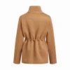 Faux Shearling Collar Longline Oversized Zip Jacket