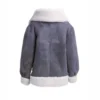 Grey Women’s Suede Leather Jacket