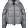 Grey Zip-Fastening Padded Puffer Jacket
