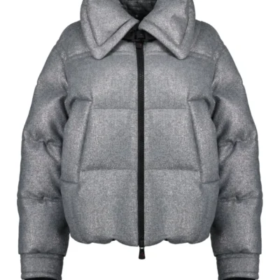 Grey Zip-Fastening Padded Puffer Jacket