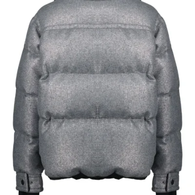 Grey Zip-Fastening Padded Puffer Jacket