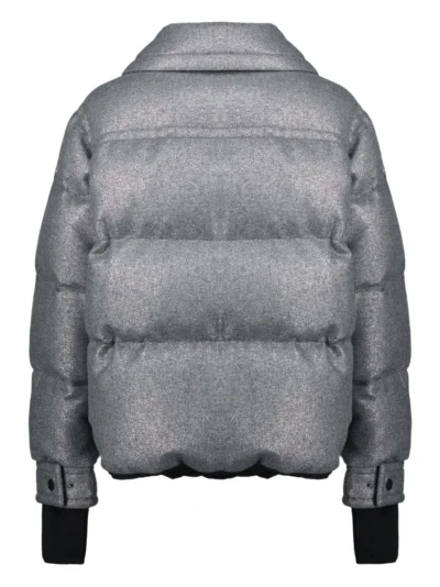 Grey Zip-Fastening Padded Puffer Jacket