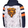 Gridiron Raglan Half-Zip Hooded Chicago Bears Jacket