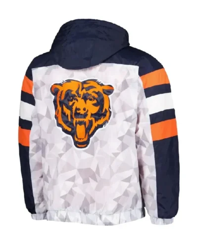 Gridiron Raglan Half-Zip Hooded Chicago Bears Jacket
