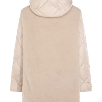 Herno Quilted Beige Teddy Coat