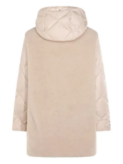 Herno Quilted Beige Teddy Coat