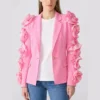 Kim Mulkey LSU Coach Pink Floral Jacket