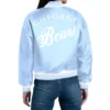 Light Blue Chicago Bears Satin Fashion Jacket