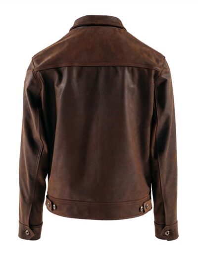Lightweight Cowhide Trucker Mens Leather Jacket