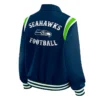 Lightweight Navy Seattle Seahawks Varsity Satin Jacket