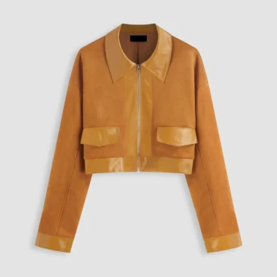 Luxury Suede Collar Crop Jacket