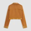 Luxury Suede Collar Crop Jacket