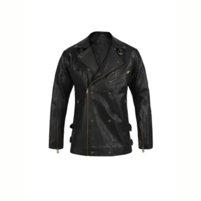 Men’s Black Moto Biker Leather Jacket