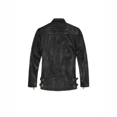 Men’s Black Moto Biker Leather Jacket