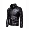 Men’s Black Retro Aviator Leather Jacket