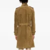 Men's Buttery Suede Trench Coat
