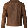 Mens Nubuck Leather Brown Cowhide Jacket