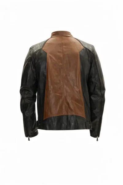Men’s Roadster Black and Brown Leather Jacket