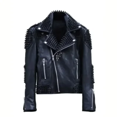 Men’s Rock Punk Studded Biker Jacket
