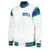 Midweight White Seattle Seahawks Satin Jacket