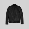 Minimal Studded Detail Leather Jacket