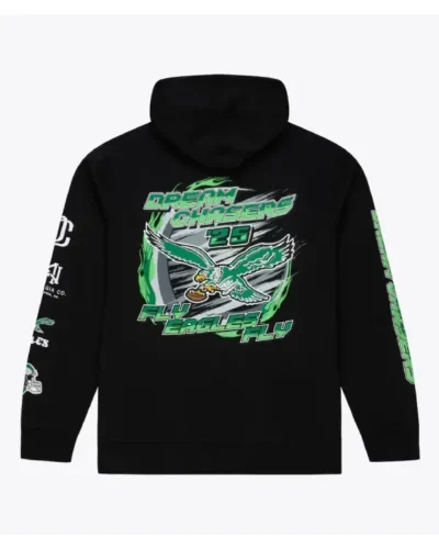 Mitchell & Ness Philadelphia Eagles Black Dream Chasers Fly Hoodie