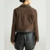 Mocha Suede Zip Up Jacket
